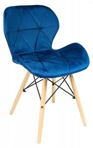 Jedálenská stolička LAGO zamat - modrá