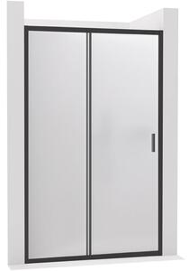 CERANO - Sprchové posuvné dvere Varone LINE Ľ/P - 6 mm - čierna matná, mliečne sklo - 90x195 cm