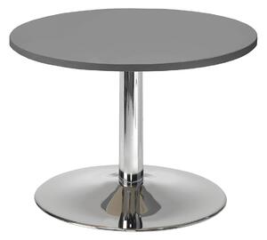 Konferenčný stolík MONTY, Ø700 mm, šedá / chróm