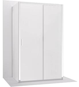 CERANO - Trostenný sprchovací kút Varone LINE UL/P - 6 mm - chróm, mliečne sklo - 90x70 cm - posuvný