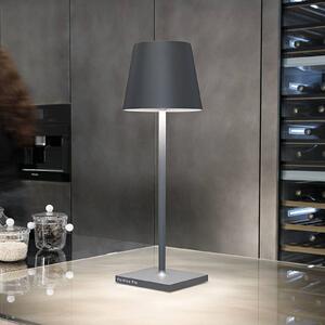 Zafferano Poldina L Desk lampa batérie IP54 sivá