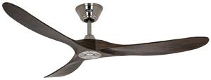 Stropný ventilátor ECO GENUINO, chróm/orech, 152 cm – CasaFan CasaFan, Eco Genuino, Drevo, Obývacia izba, Drevo, Moderný
