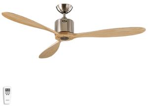 Stropný ventilátor AEROPLAN ECO, chróm/borovica, Ø 132 cm – CasaFan CasaFan, AEROPLAN ECO, Drevo, Obývacia izba, Drevo, Moderný