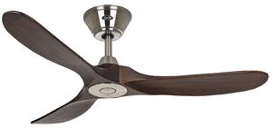 Stropný ventilátor ECO GENUINO, chróm/orech, 122 cm – CasaFan CasaFan, Eco Genuino, Drevo, Obývacia izba, Drevo, Moderný