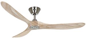 Stropný ventilátor ECO GENUINO, chróm/svetlé drevo, 152 cm – CasaFan CasaFan, Eco Genuino, Drevo, Obývacia izba, Drevo, Moderný