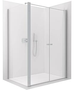 CERANO - Sprchovací kút Antelo L - Ľ/P - 6 mm - chróm, transparentné sklo - 76x30 cm - otočný