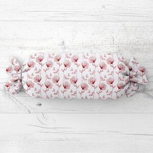 Biante Vankúš valec bonbon Sandra SA-253 Červené poľné kvety 15x40 cm