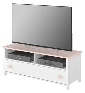 TV stolík Luna LN13, Farby: biela / ružová + biela Mirjan24 5902928583601