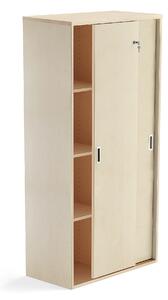 Kancelárska skriňa s posuvnými dverami MODULUS, 1600x800 mm, breza