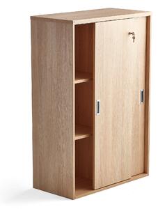 Kancelárska skriňa s posuvnými dverami MODULUS, 1200x800 mm, dub
