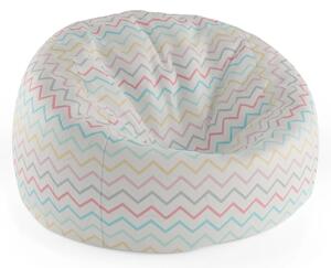 Sablio Sedací vak Cocoon Šesťfarebný cikcak - 75 x 45 x 35 cm