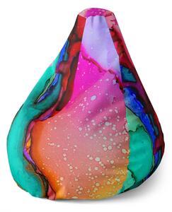 Sablio Sedací vak Pear Farbičky - 70 x 95 x 15 cm
