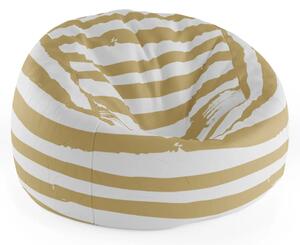 Sablio Sedací vak Cocoon Zlaté pruhy - 75 x 45 x 35 cm