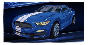 Sablio Uterák Mustang Modré pozadie s pruhmi - 30x50 cm