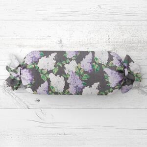 Biante Vankúš valec bonbon Sandra SA-384 Kvety orgovánu na sivom 15x40 cm