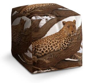 Sablio Taburet Leopard 2 - 40x40x40 cm