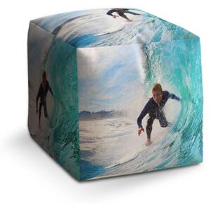 Sablio Taburet Surfista na vlne - 40x40x40 cm