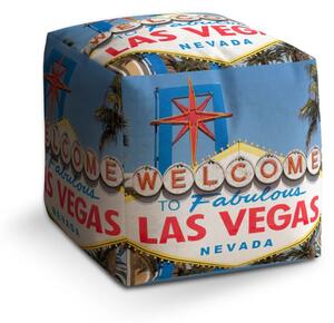 Sablio Taburet Welcome to Las Vegas - 40x40x40 cm