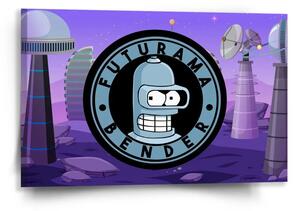 Sablio Obraz Futurama Bender Planéta s vysielačmi - 60x40 cm