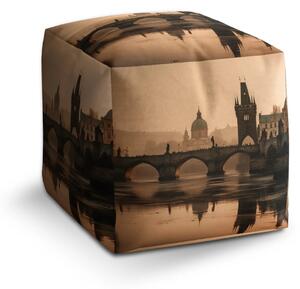 Sablio Taburet Cube Praha Karlov most 1 - 40x40x40 cm