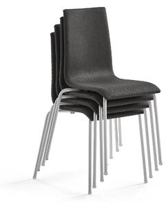 Konferenčná stolička MELVILLE, 4 ks, tmavošedá / šedá