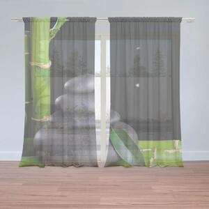 Sablio Záclony Bambus a kamene: 2ks 150x250cm