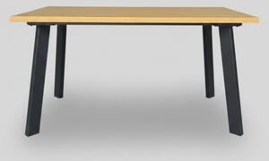 Rozkladací jedálenský stôl KERNO 150/190x80 cm dub craft/čierna