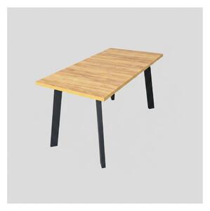 Rozkladací jedálenský stôl KERNO 150/190x80 cm dub craft/čierna