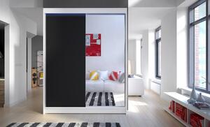 Skriňa s posuvnými dverami Belgia I, Farby: čierny / dub artisan, Osvetlenie: bez osvetlenia Mirjan24 5903211121494