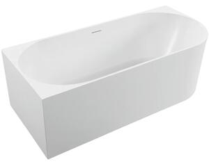 CERANO - Voľne stojaca akrylátová vaňa Bianco, ľavá - biela lesklá - 180x80 cm