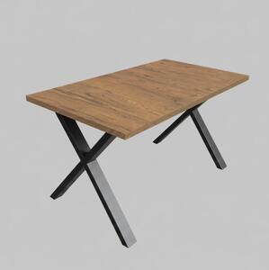Rozkladací jedálenský stôl DOMO 150/190x80 cm dub lefkas/čierna