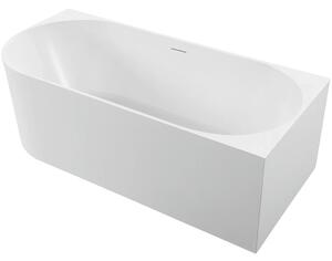 CERANO - Voľne stojaca akrylátová vaňa Bianco, pravá - biela lesklá - 180x80 cm