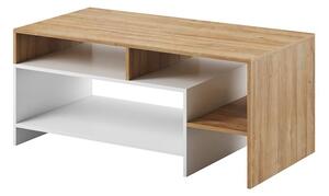Konferenčný stolík Kendall (biela + dub veľký). Vlastná spoľahlivá doprava až k Vám domov. 1058601