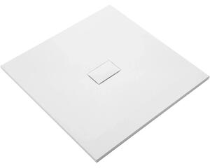 CERANO - Sprchová vanička štvorcová FlexiCut - SMC/minerálny kompozit - upraviteľná - biela matná - 100x100x3 cm
