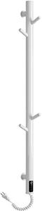 CERANO - Elektrický sušiak uterákov Ramus, s displejom - 160W - biela lesklá - 1400x30 mm
