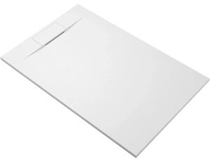CERANO - Sprchová vanička obdĺžniková Enzo - SMC/minerálny kompozit - štruktúrovaná biela matná - 100x80x3 cm