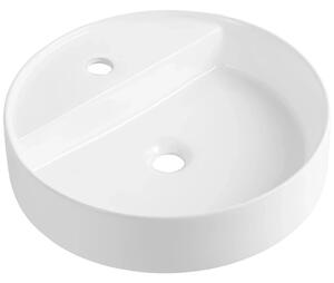 CERANO - Umývadlo keramické - na dosku - Lario - biela lesklá - Ø 45 cm