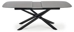 Rozkladací jedálenský stôl EUSTACIO, 180-240x77x95, tmavý popol/čierna