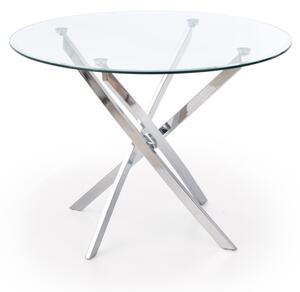 Jedálenský stôl RAYMOND, 100x73x100, sklo/chróm