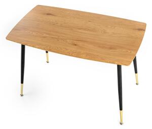 Jedálenský stôl ZACARIAS, 120x76x70, dub zlatý/čierna