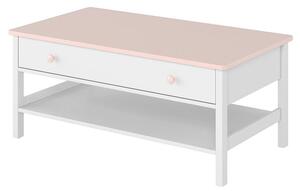Konferenčný stolík Luna LN15, Farby: biela / ružová + biela Mirjan24 5902928583625