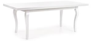 Rozkladací jedálenský stôl AMADEUS, 160-240x75x90, biela