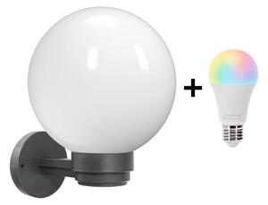 Brilagi -LED RGBW Vonkajšie nástenné svietidlo HARBOR 1xE27/9W/230V IP33 antracit/biela