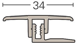 Prechodový hliníkový profil PARADOR Eloxovaný hliník strieborný 1740055