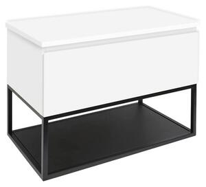 Kúpeľňová skrinka s krycou doskou SAT B-Way 59x57x45 cm biela lesk BWAY60WDESK