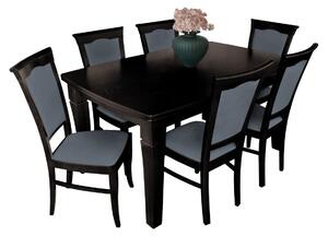 Jedálenský stôl a stoličky - RK030, Morenie: wenge, Dostupné poťahy: Granada 2732 Mirjan24 5902928432770