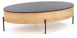 Konferenčný stolík ZENGA, 120x37x60, dub zlatý/čierna