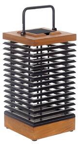 Les Jardins LED solárna lampa Tekura, teak/šedá, 46,5 cm