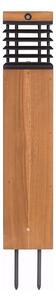 Les Jardins LED solárne cestné svetlo Tekura, teak/šedá, 75 cm