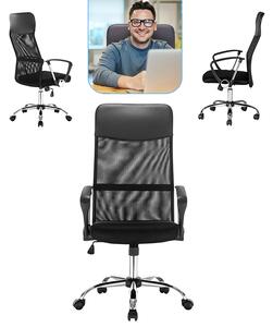 Otočná kancelárska stolička v čiernej farbe